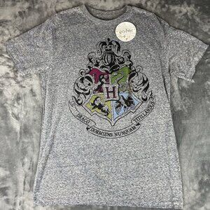 Harry Potter Tshirt Mens Large Gray Graphic Print Adult Tee Cotton Casual